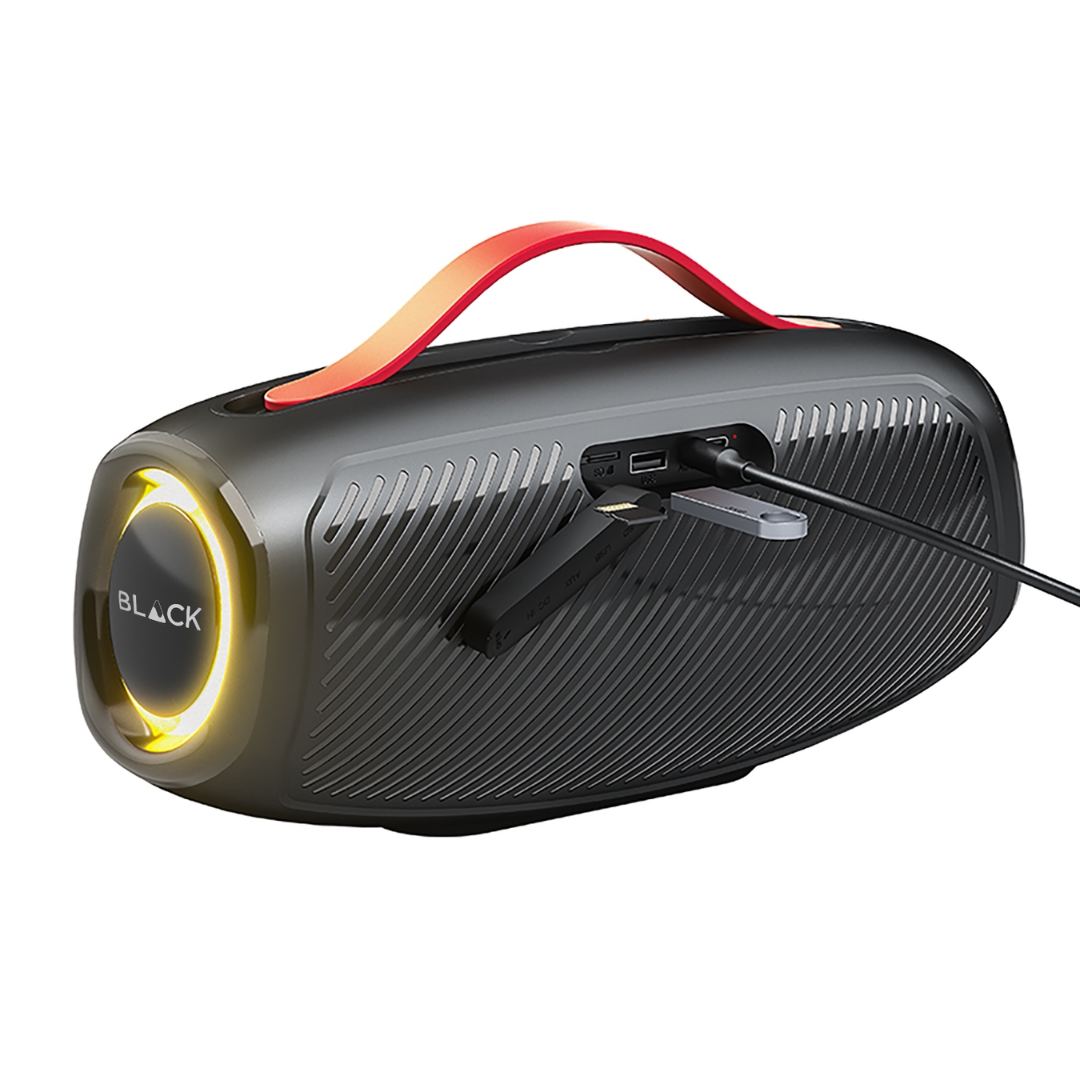 BLACK BassDrum 3 Wireless Bluetooth Speaker, 40W, Up to 9H Playtime, 1 Yr Warranty