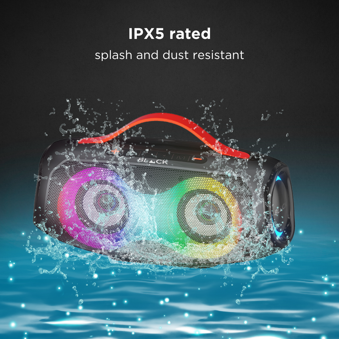 BLACK BassDrum 3 Wireless Bluetooth Speaker, 40W, Up to 9H Playtime, 1 Yr Warranty