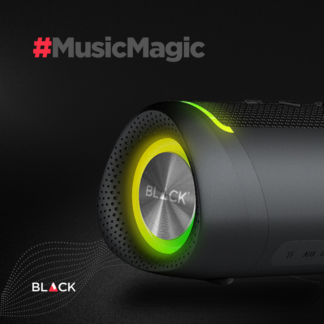 BLACK BassBox 2 Wireless Bluetooth Speaker, 12W, Upto 9H Playtime, 1 Yr Warranty