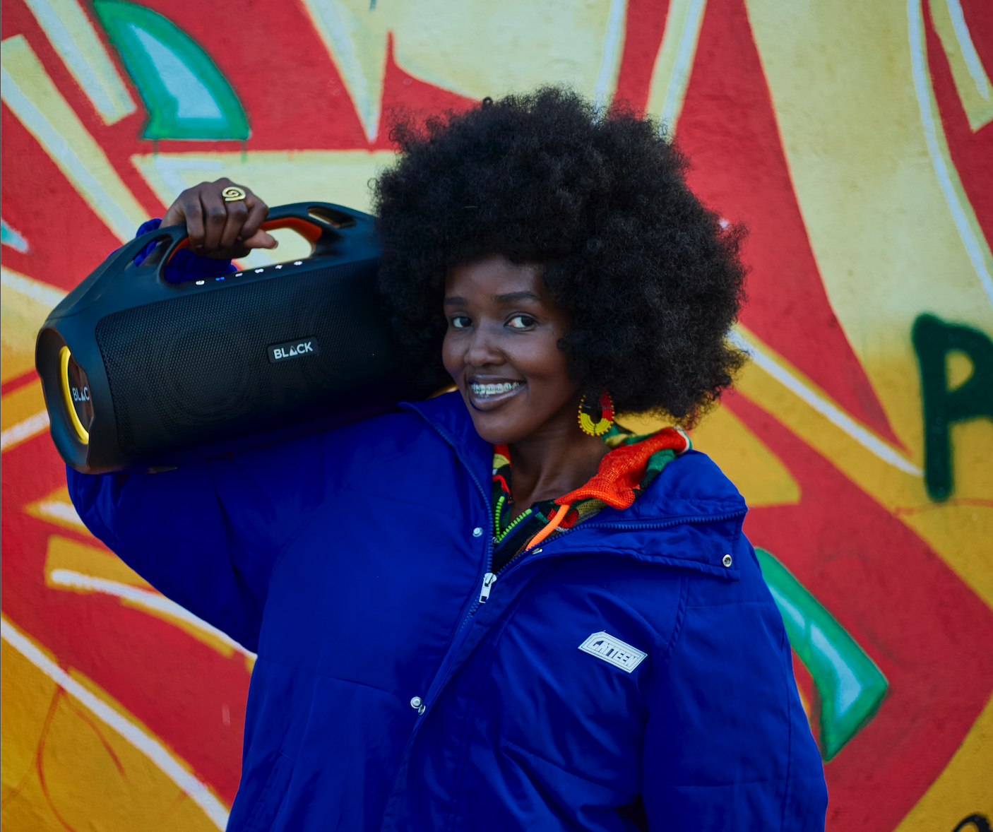 BLACK BassBlast Wireless Bluetooth Speaker, 100W, EX BASS, Up to 9H Playtime, 1 Yr Warranty