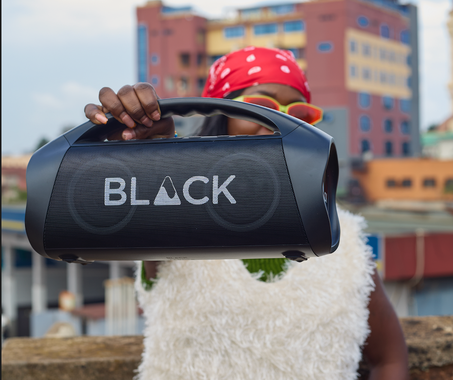 BLACK BassBoom Wireless Bluetooth Speaker, 80W, Optional Microphone, Up to 10H Playtime, 1 Yr Warranty